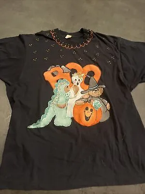 Vintage Bear Halloween BOO Shirt Size Large - Screen Stars Tag • $19.99