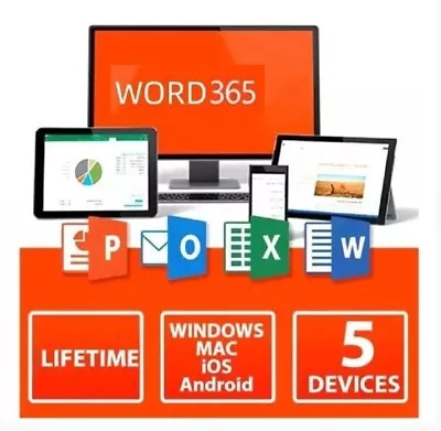 Microsoft Office 365 Personal ONE YEAR  PC/MAC/IOS/ANDROID • $35.22