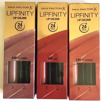 MAX FACTOR Lipfinity Lip Colour 24hrs - Please Choose Shade: • £4.95