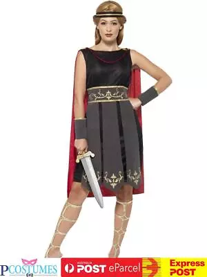 Roman Warrior Gladiator Medieval Spartan Women Fancy Dress Up Hero Costume • $51.45