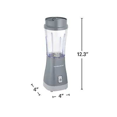New Single Serve Personal Smoothie Blender 14 Oz. Travel Cup And Lid Gray • $16.11
