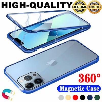 $13.99 • Buy 360° Double Glass Magnetic Case Cover For Samsung S23 Ultra S22 S21 S20 FE S10 9