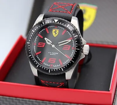 New Authentic Scuderia Ferrari Xx Kers Silver Black Red Nylon Mens 0830483 Watch • $99.99