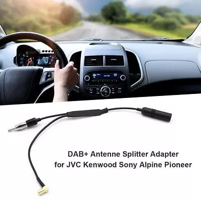 DAB+ Antenna Splitter Adapter With Amplifier For JVC Kenwood Alpine Car Stereo • $16.27