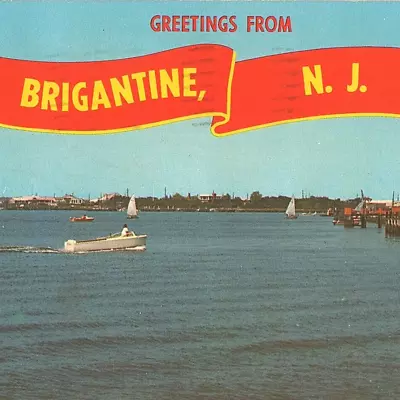 $19.99 • Buy C.1969 Greetings From Brigantine New Jersey Shore Bonita Causeway VTG Postcard