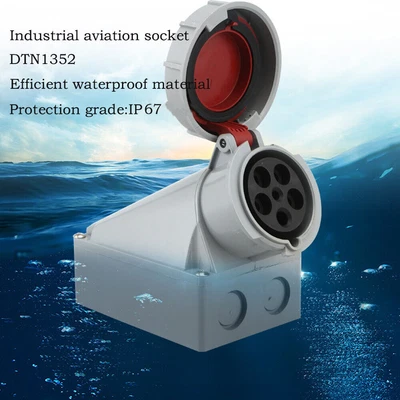 £48.69 • Buy 400V 63A  Industrial Surface Mount Socket IP67 Industrial Building Site Work CEE