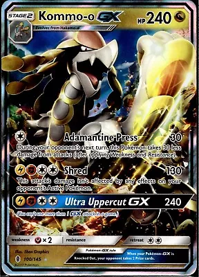 Kommo-o GX 100/145 Holo Guardians Rising Pokémon Card NM/LP • $0.99