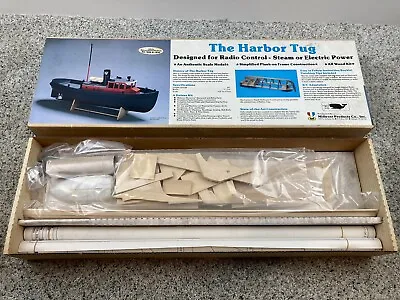 Vintage Harbor Tug Radio Control Tugboat Kit Midwest Products Co. Steam Electric • $385