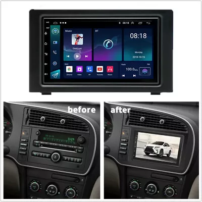 For 2007-2011 SAAB 9-3 / 93 Stereo Radio 7  Android 12.0 Head Unit GPS Nav Wifi • $162.26