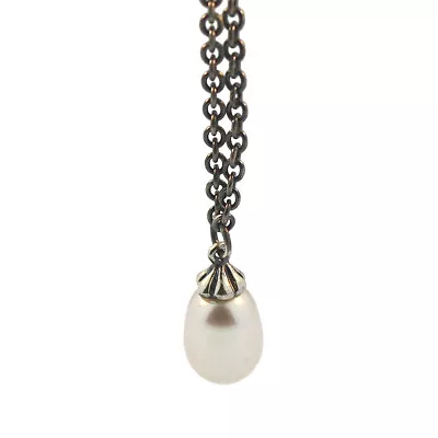 $86 • Buy Authentic Trollbeads 54100 Necklace Silver Fantasy/Freshwater Pearl 39.4 Inch*0