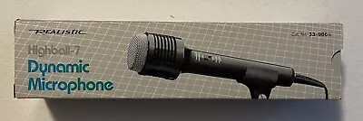 VINTAGE Realistic Highball-7 Dynamic Microphone In Original Box Model 33-986 NOS • $13.99