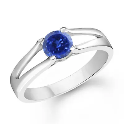 1.50Ct Round Cut 100% Natural Blue Tanzanite Women's Ring In 925 Sterling Silver • £142.80