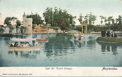 MONTEVIDEO - Lago Del Parque Urbano Postcard - Uruguay - Udb - 1906 • $7.87