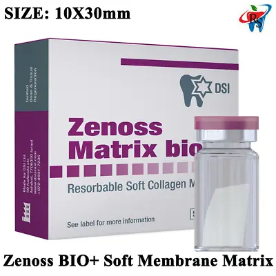 1pcs Dental Zenoss Bio+ Resorbable Collagen Bovine Soft Matrix Membrane 10x30mm • $115