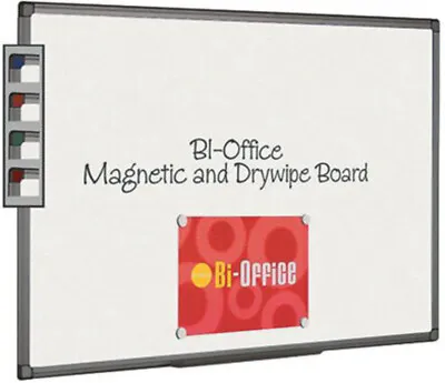 Bi-Office Aluminium Finish Magnetic Whiteboard 1200x900mm MB1406186 • £79.99