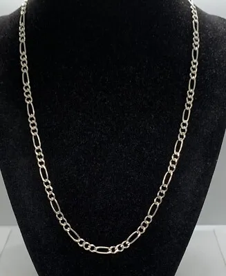 Vintage D'V MD28V 925 Sterling Silver Figaro Chain Necklace 20  • $31.99