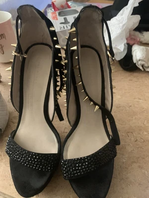 $39.99 • Buy Zara Women Platform Sandals Suede EU 38 US  8  Bk Studs
