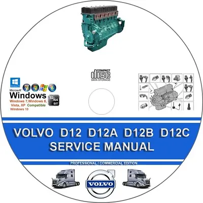 Volvo Truck D12 D12a D12b D12c Engine Service Repair Manual • $32