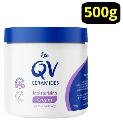 QV Ceramides Moisturising Cream 500g Tub For Face & Body Sensitive Skin • $28.53