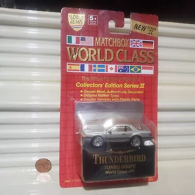 MATCHBOX 1989 Macau WORLD CLASS Series 2 Silver #11 THUNDERBIRD TURBO BLACK LINE • $175