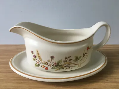 Marks And Spencer M&S Harvest Gravy Boat Sauce Jug And Saucer Stand • £7.99