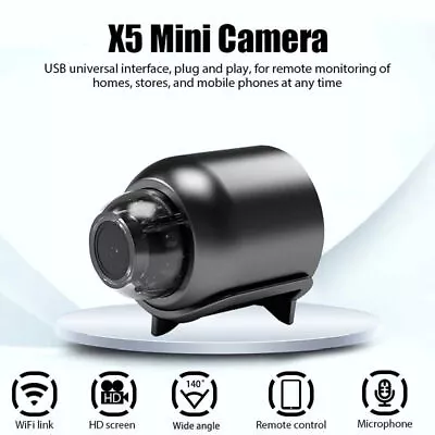 Wireless Wifi IP Camera Mini Hidden Spy HD 1080P Home Security Night Vision • £7.99