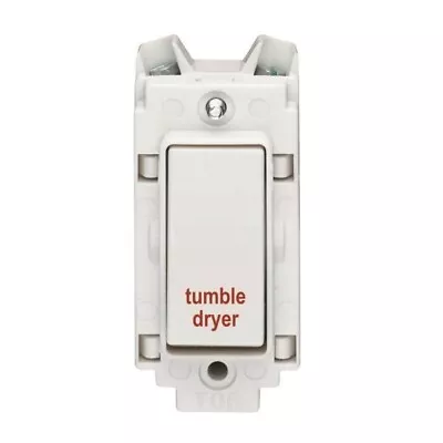 Crabtree 4460/TD 20A Double Pole Grid Switch Module   TUMBLE DRYER   White • £5