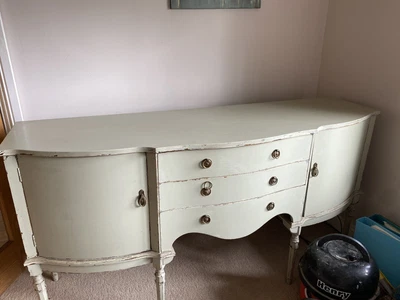 £90 • Buy Distressed Ornate Sideboard, Farrow & Ball, French Grey