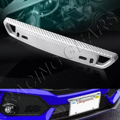 Universal Carbon Style Silver Front Bumper License Plate Mount Bracket Relocator • $8.95