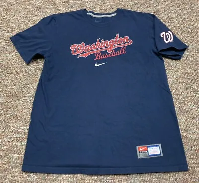 Washington Nationals Nike Team T Shirt Mens Large Blue MLB Baseball • $9.99