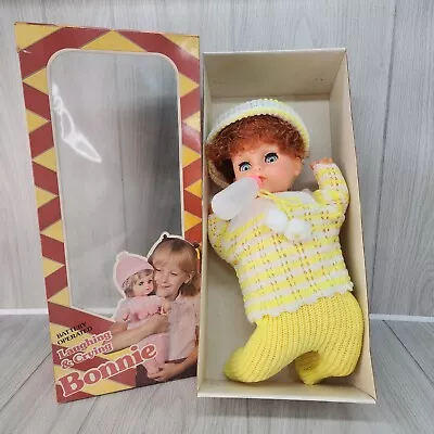 Vintage Bonnie Baby Doll Laughing & Crying Boxed Toy 14  Red Hair FLAWED • $19.99