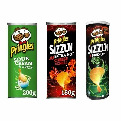 £9.99 • Buy Pringles Crisps - Triple Pack Variety Sizzl'n Extra Hot Cheese And Chili +2Other