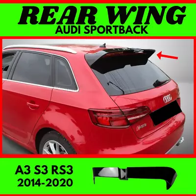 Gloss Black Oettinger Style Spoiler - Audi A3 S3 RS3 8V Hatchback Sport (14-20) • $179.99