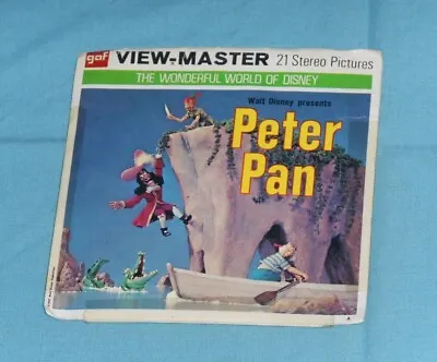 Vintage WALT DISNEY'S PETER PAN VIEW-MASTER REELS Packet (missing Booklet) • $15
