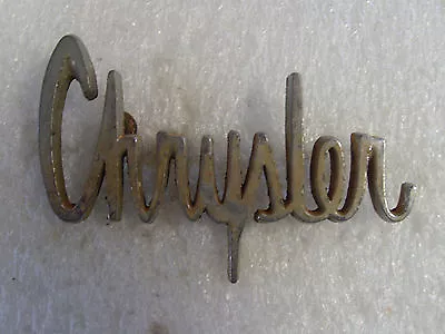 Vintage Chrysler Metal Emblem Ornament Nameplate Badge Script Trim Logo Aak • $54