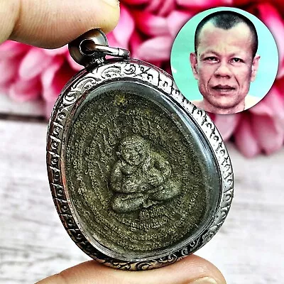 Sankajai Happy Buddha Lp Dum Be2543 Ashes Wealth Double Side Thai Amulet #16823 • $52.41