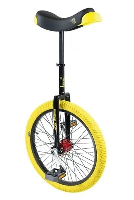 Unicycle QU-AX Professional 20-Inch ISIS Black Alloy Rim Tires Yellow • £194.19