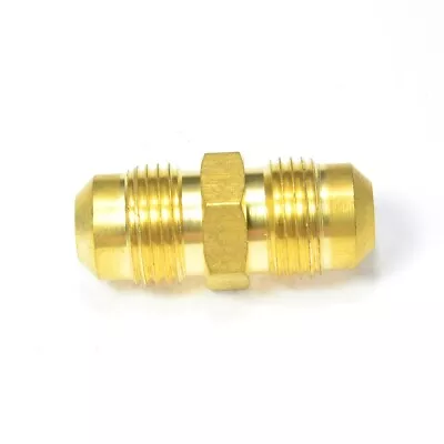 3/8 Male Flare Straight Union Sae 45 Coupling Brass Fitting Propane Natural Gas • $7.34