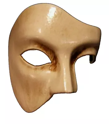 Mar5 Phantom Of The Opera Mask Handmade In Venice - Papier Mache Colour Cream • £18.99