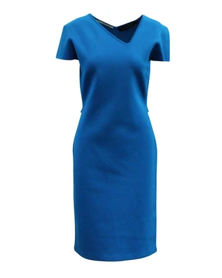 $979 • Buy Pre Loved Roland Mouret  Short Sleeve Blue Slim Fit Dress Blue Women L Blue