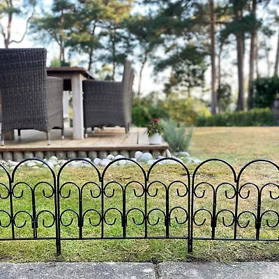 Set Of 5 Steel Garden Lawn Edging Path And Border Fence Panels (45cm X 41cm) • £29.99