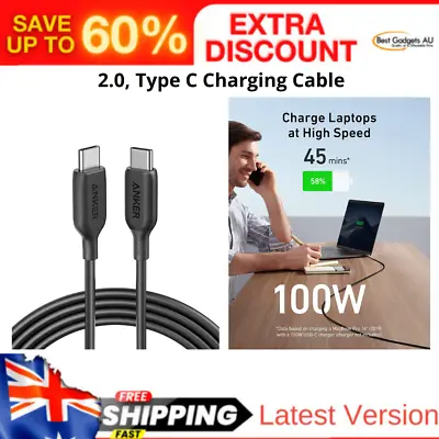 $28.88 • Buy USB C To USB C Cable 100W, Anker Powerline III Type C Fast Charging Cable 2.0