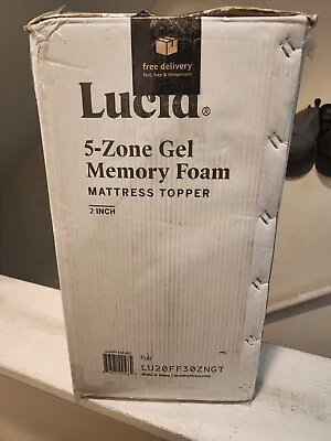 LUCID 2 Inch Full Sz Gel Infused Memory Foam Mattress Topper 🔥NEW🔥SEALED • $55.95