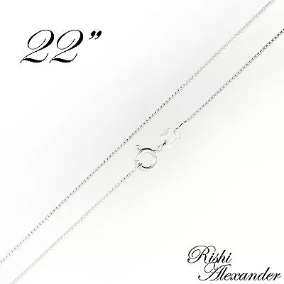 Sterling Silver BOX Chain Necklace Thin .7mm 012 Gauge 925 Italy Italian Jewelry • $5.34