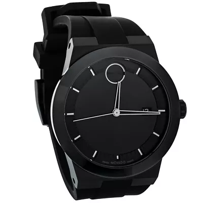 Movado Bold Fusion Mens Black ION PVD Stainless Quartz Watch 3600849 • $417