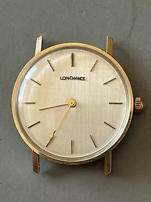 Longines 14k Solid Yellow Gold Mans Vintage Wristwatch For The Collector Runs!! • $9.99