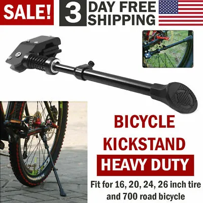 UNIVERSAL Mountain Bike Aluminum Bicycle Kick Stand MTB Road Adjustable Side • $11.59