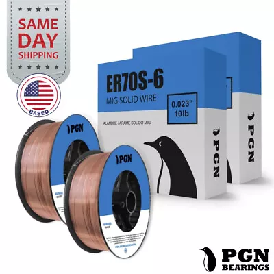 (2 X 10-Lb Spools) ER70S-6 .023  (0.6 Mm) Mild Steel MIG Welding Wire • $57.95