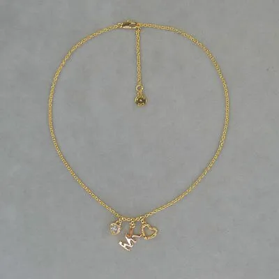 Michael Kors Heart Charms Necklace-Golden • $29.99