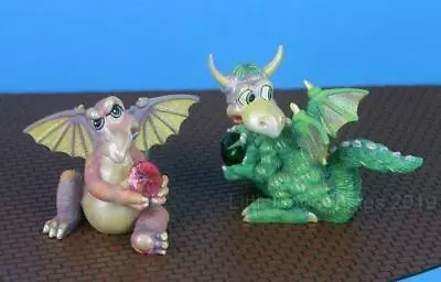 Franklin Mint Mood Dragons Ltd Ed Figurines Huffy & Guilty W Swarovski Crystals • $19.99